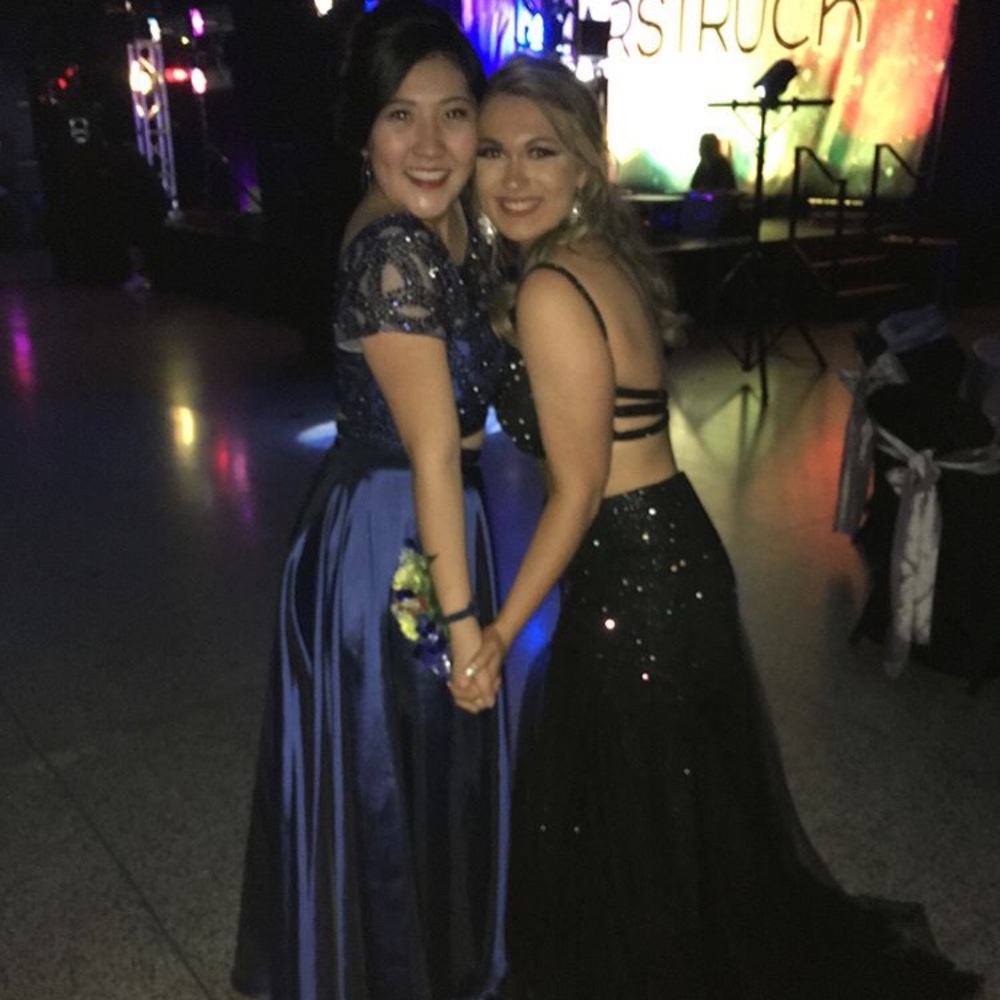 Two piece prom dress